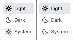Theme dropdown